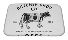 Load image into Gallery viewer, Bath Mat, Butcher Shop Vintage Emblem Beef Meat Products Butchery Logo Template Retro