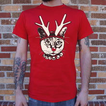 Load image into Gallery viewer, Feline Reindeer T-Shirt (Mens)