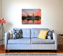 Load image into Gallery viewer, Metal Panel Print, Washington Dc Capitol Building Cloudy Sunrise Mirror Reflection