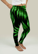 Load image into Gallery viewer, Leggings with Tropical Leaves
